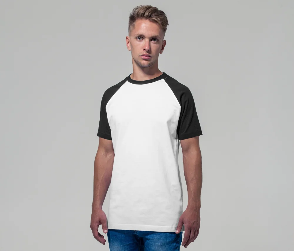 Build Your Brand Raglan Contrast Tee
