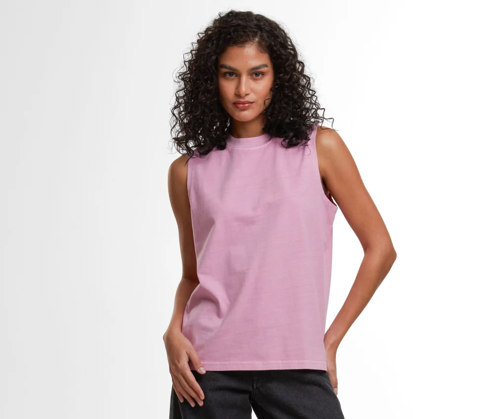 Build Your Brand Ladies Vintage Washed Sleeveless Tee